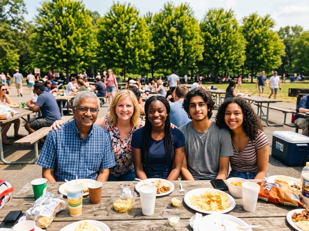Guests at a reunion
